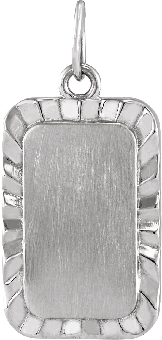 Sterling Silver Engravable Sunburst Pendant