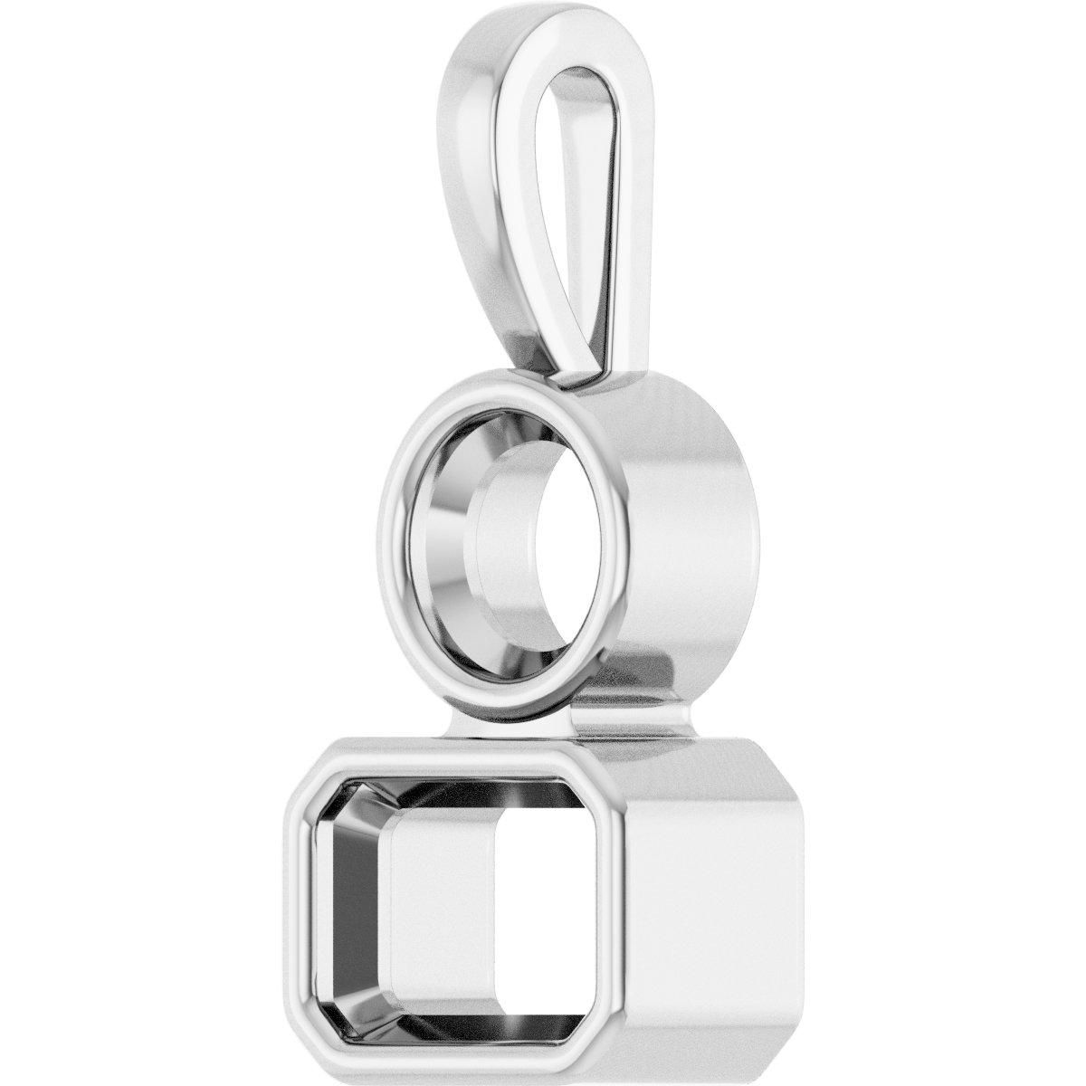 8x6 mm Pear Pendant Mounting view 2