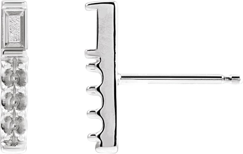 Accented Bar Earring