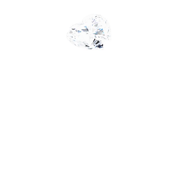 14K White Natural White Sapphire Heart Solitaire Ring