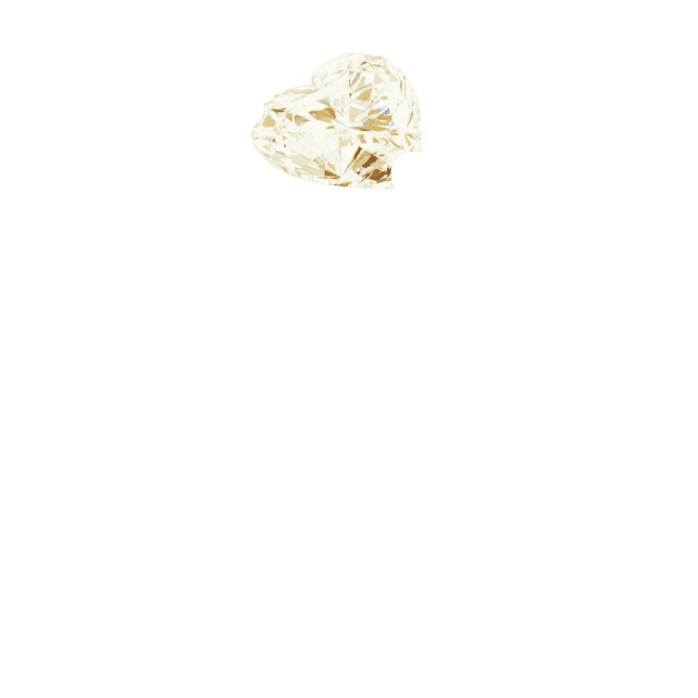 14K Yellow Natural White Sapphire Heart Solitaire Ring