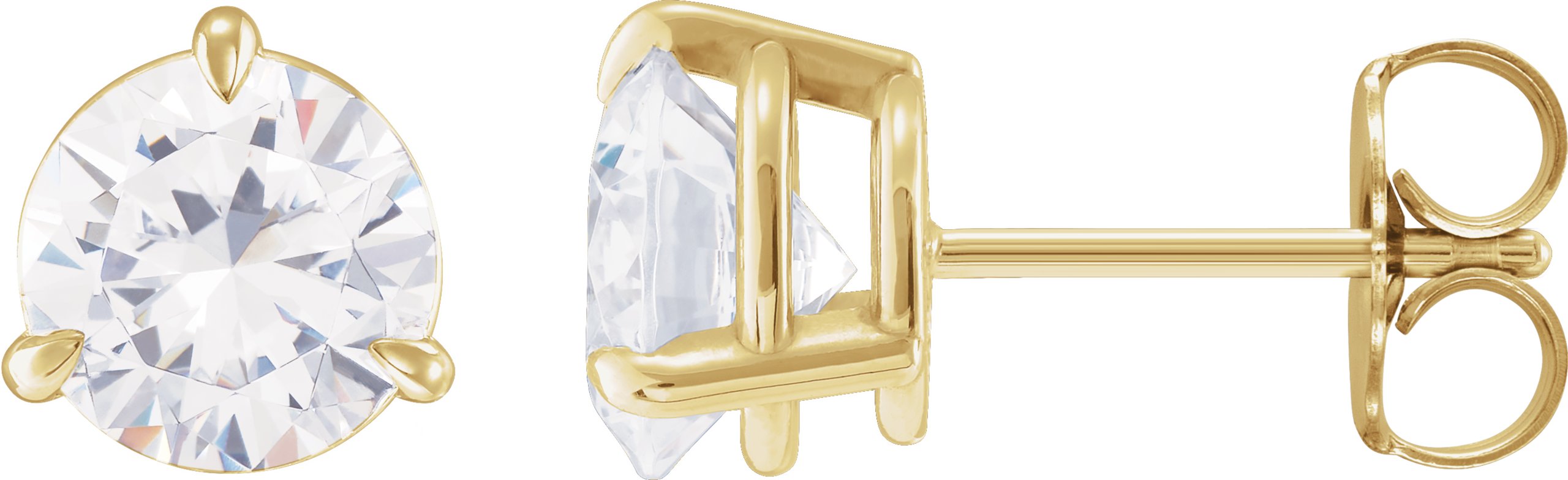 Round 3-Prong Pre-Notched Claw Earring