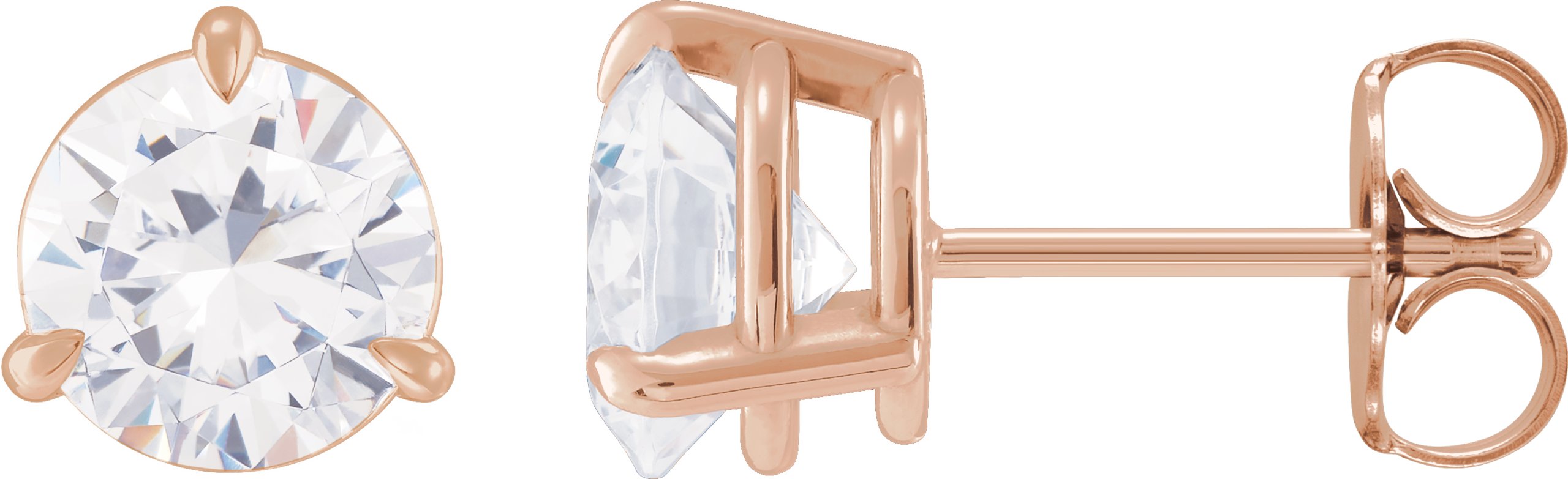 Round 3-Prong Pre-Notched Claw Earring