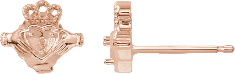 Accented Claddagh Earrings