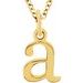14K Yellow Lowercase Initial a 16