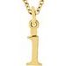 18K Yellow Gold-Plated Sterling Silver Lowercase Initial i 16
