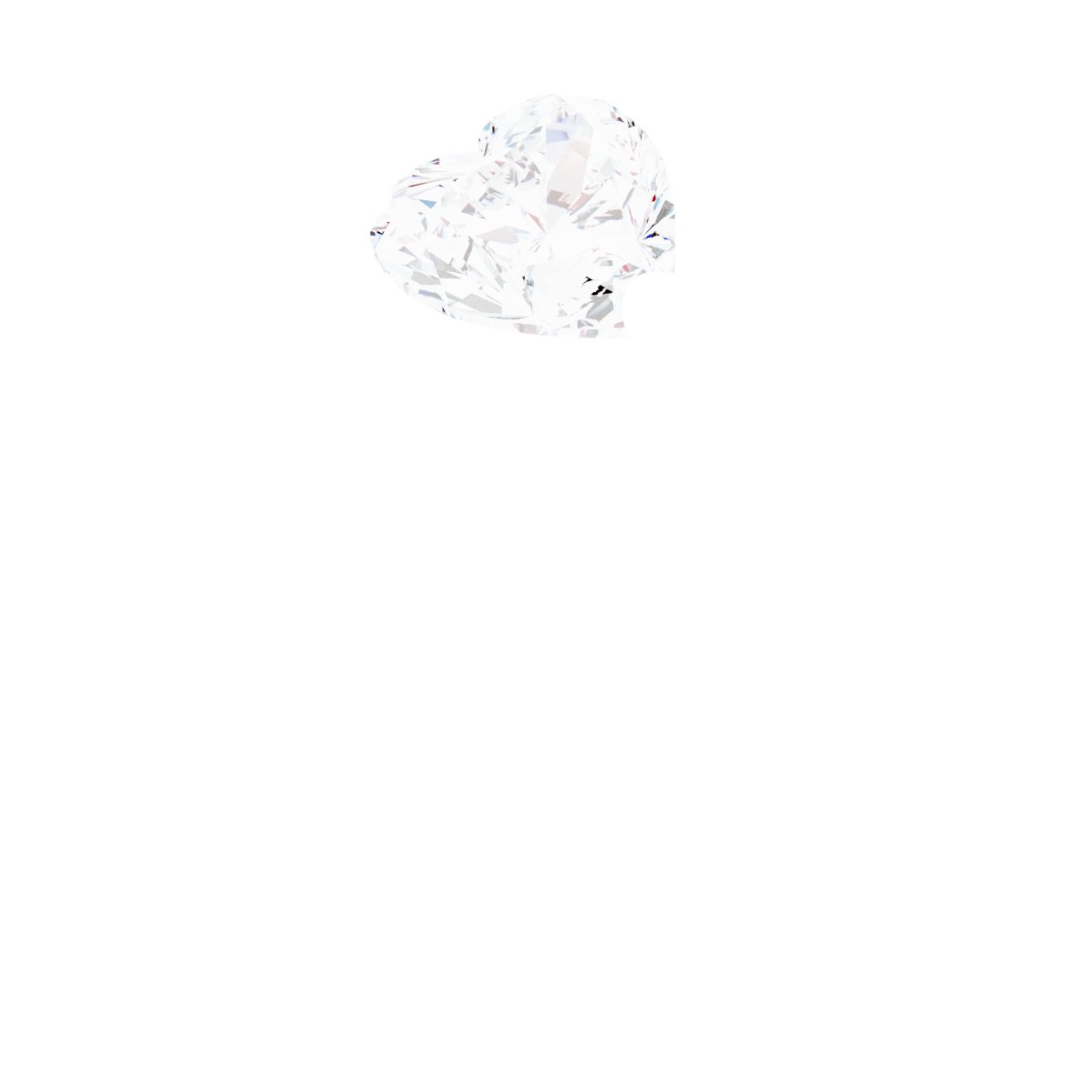 Sterling Silver Natural White Sapphire Heart Solitaire Ring
