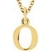 18K Yellow Gold-Plated Sterling Silver Lowercase Initial o 16