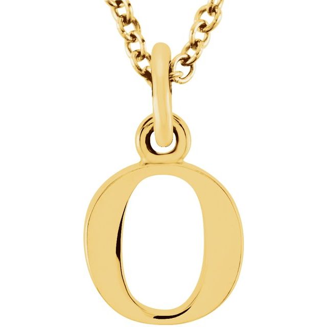 18K Yellow Gold-Plated Sterling Silver Lowercase Initial o 16