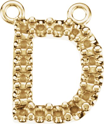 Accented Block Initial Necklace Center