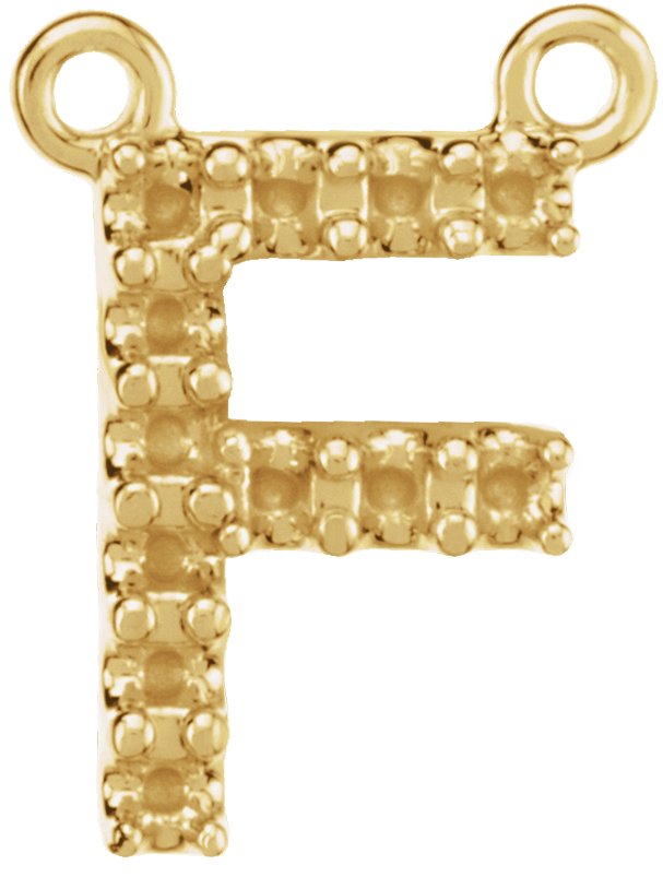 Accented Block Initial Necklace Center