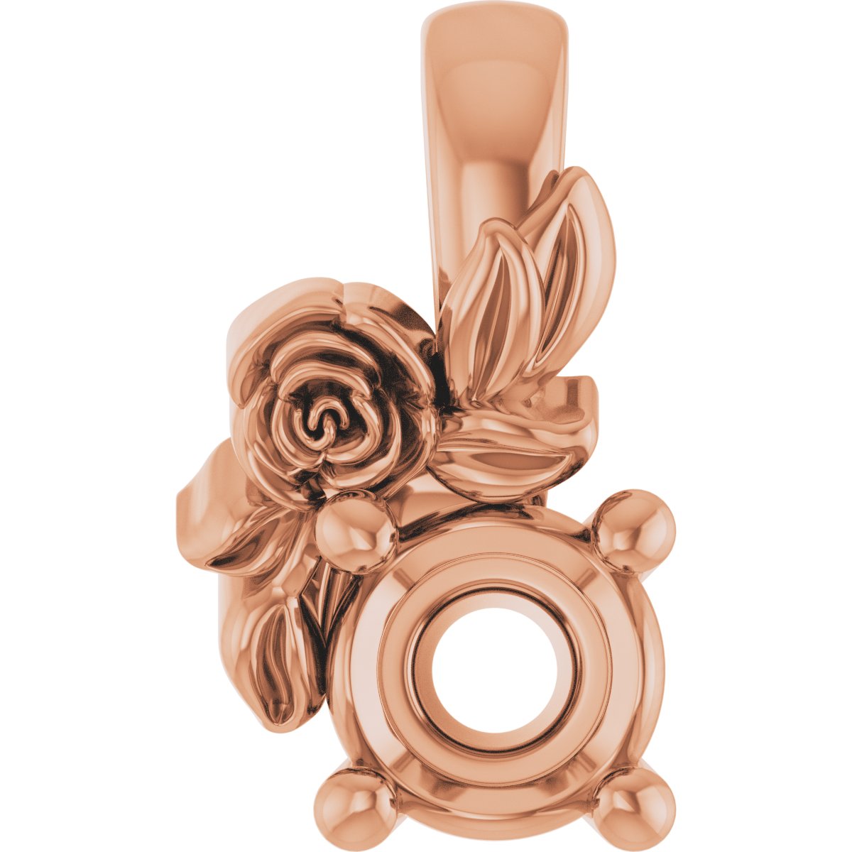 Solitaire Floral Pendant