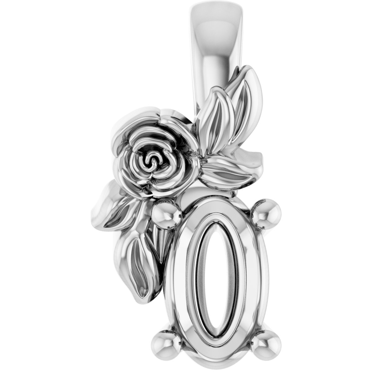 Solitaire Floral Pendant