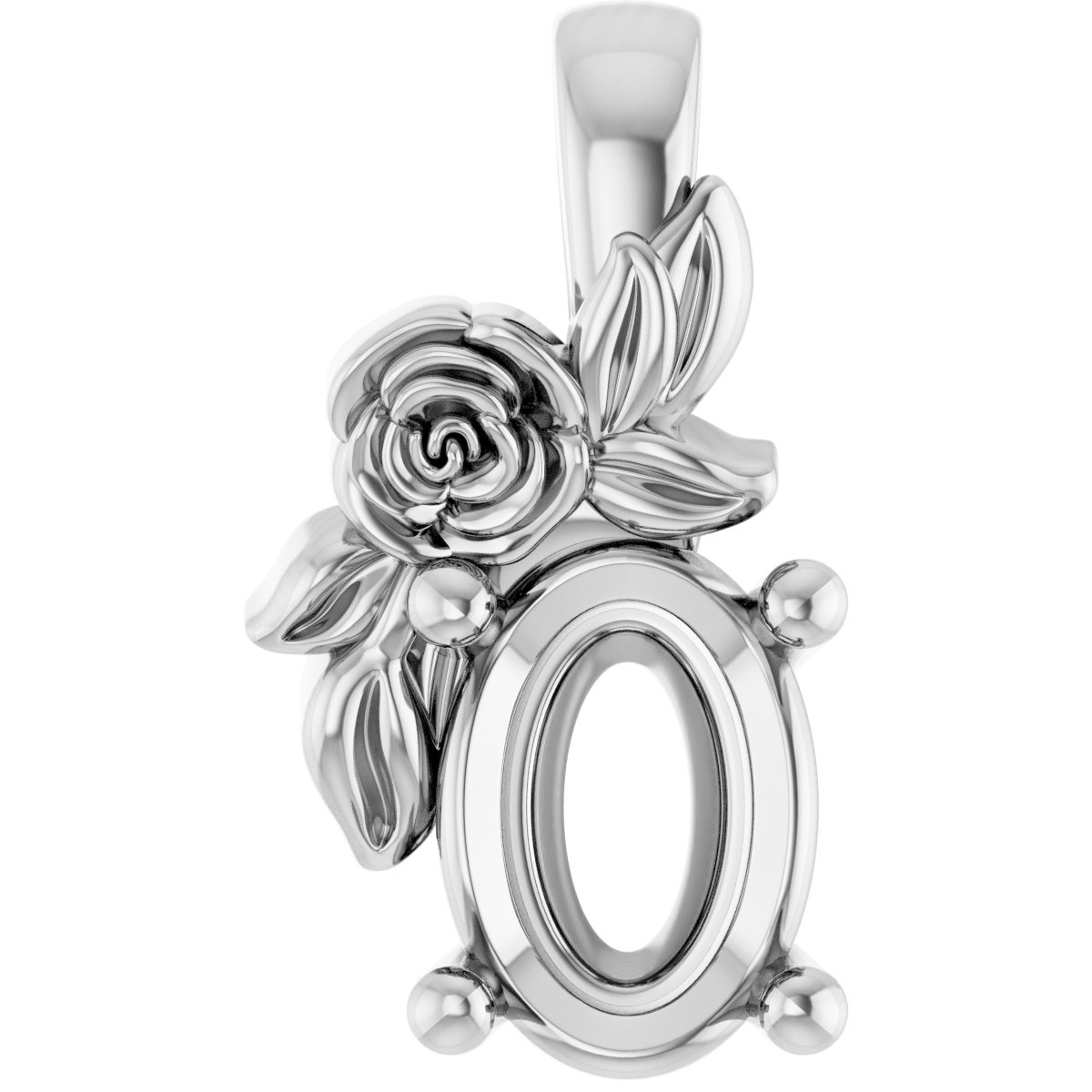 Solitaire Floral Pendant