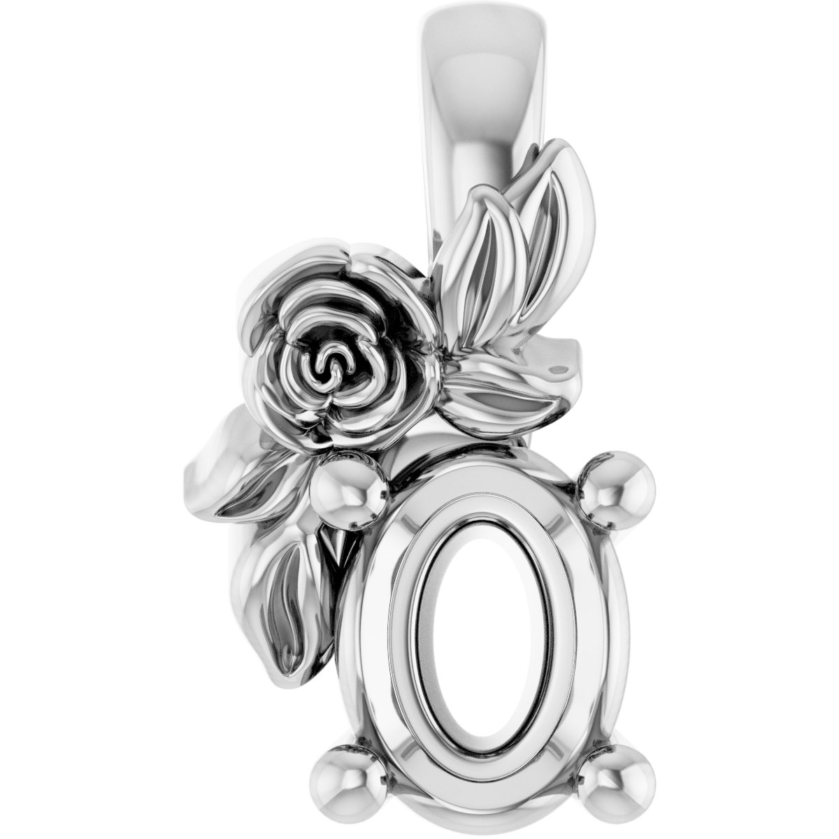 Solitaire Floral Pendant