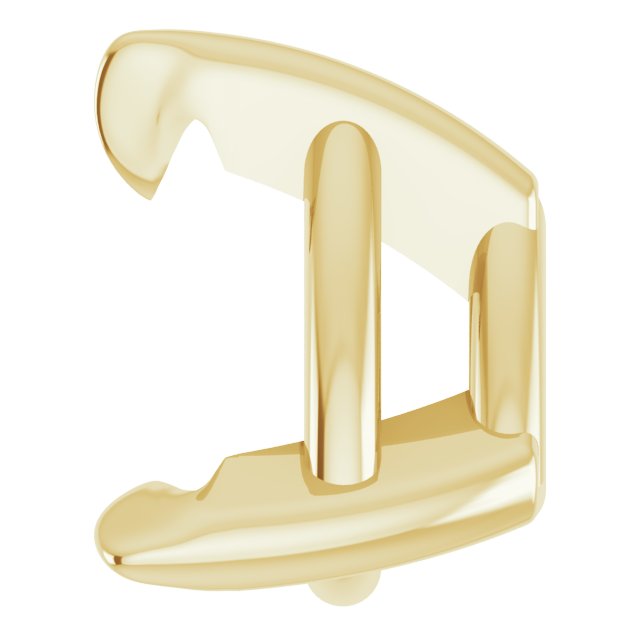 Pre-Notched Claw-Prong Earring Setting