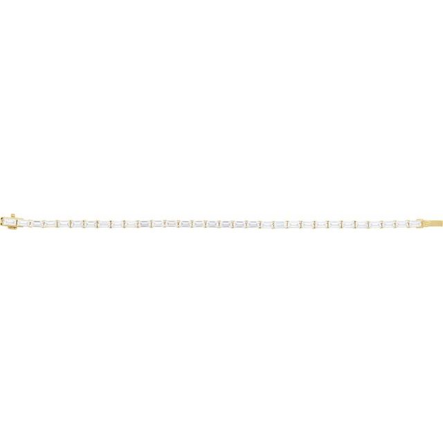 14K Yellow 6 1/5 CTW Lab-Grown Diamond 7 Bracelet