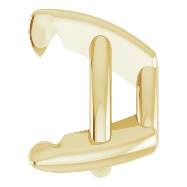 Pre-Notched Claw-Prong Earring Setting
