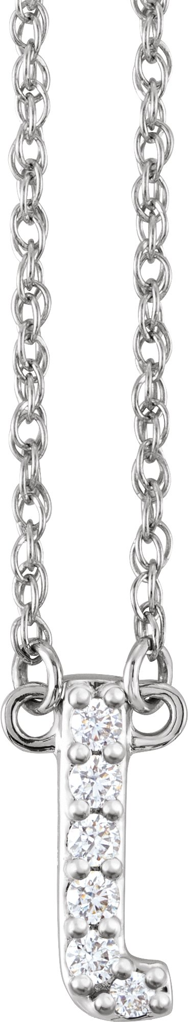 1/10 CTW Natural Diamond Lowercase Initial Z 16" Necklace
