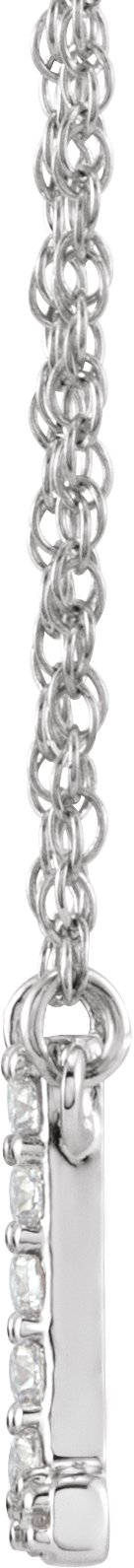 1/10 CTW Natural Diamond Lowercase Initial Z 16" Necklace view 3