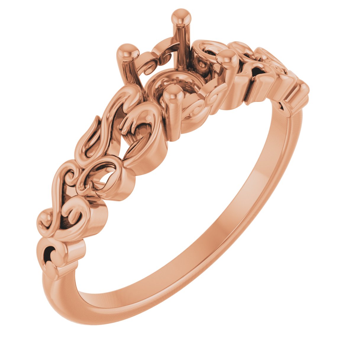 Solitaire Sculptural Engagement Ring or Band