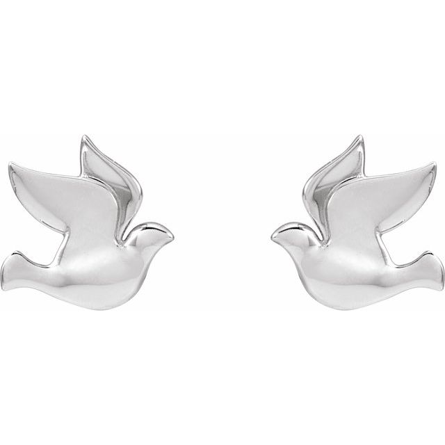 Sterling Silver Holy Spirit Dove Right Earring