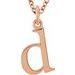 18K Rose Gold-Plated Sterling Silver Lowercase Initial d 16