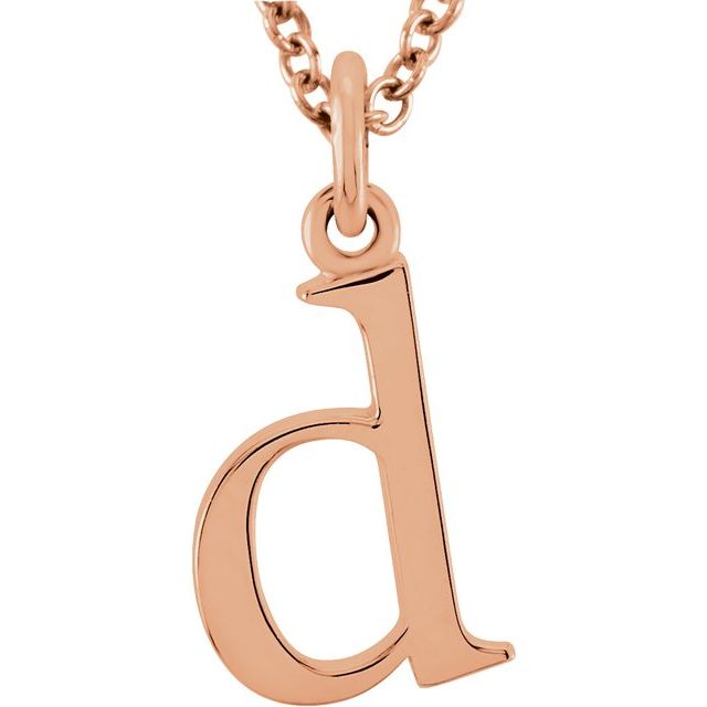 18K Rose Gold-Plated Sterling Silver Lowercase Initial d 16