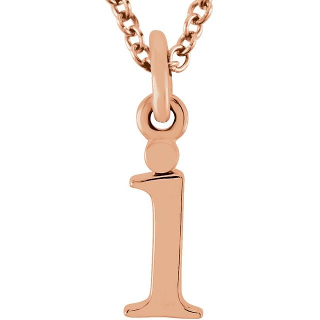 18K Rose Gold-Plated Sterling Silver Lowercase Initial i 16