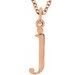 18K Rose Gold-Plated Sterling Silver Lowercase Initial j 16