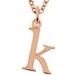 18K Rose Gold-Plated Sterling Silver Lowercase Initial k 16