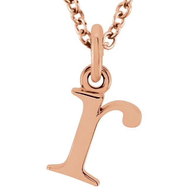 18K Rose Gold-Plated Sterling Silver Lowercase Initial r 16