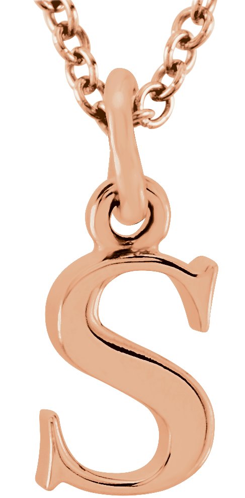 18K Rose Gold-Plated Sterling Silver Lowercase Initial s 16" Necklace