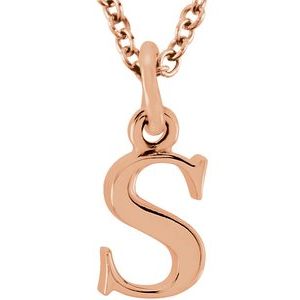 18K Rose Gold-Plated Sterling Silver Lowercase Initial s 16" Necklace