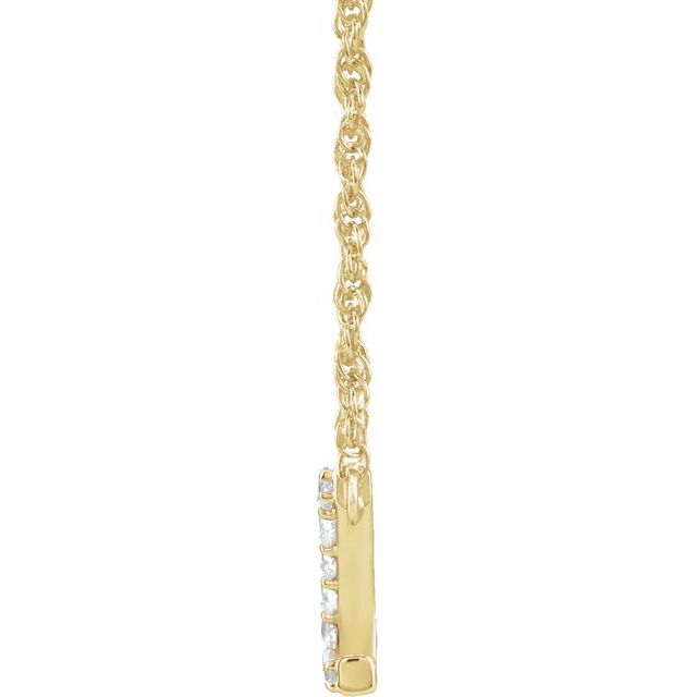 14K Yellow 1/10 CTW Natural Diamond Lowercase Initial Z 16 Necklace