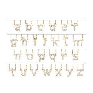 14K Yellow 1/6 CTW Natural Diamond Lowercase Initial L 16" Necklace