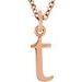 18K Rose Gold-Plated Sterling Silver Lowercase Initial t 16