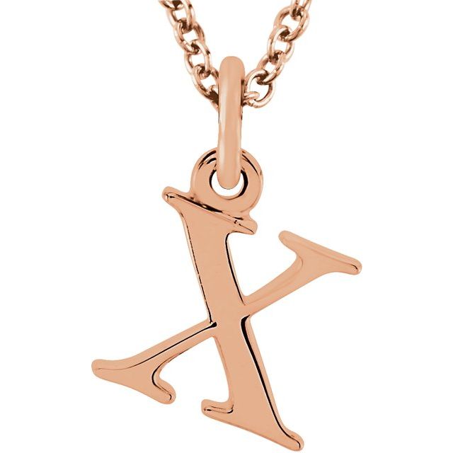 18K Rose Gold-Plated Sterling Silver Lowercase Initial x 16