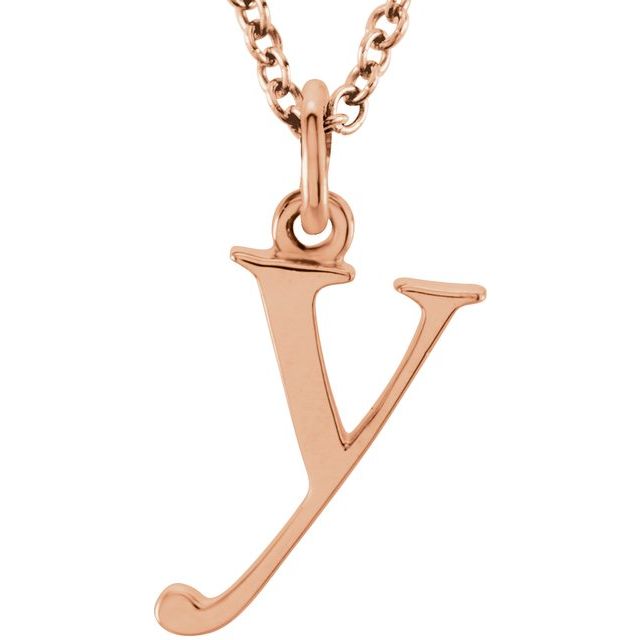 18K Rose Gold-Plated Sterling Silver Lowercase Initial y 16