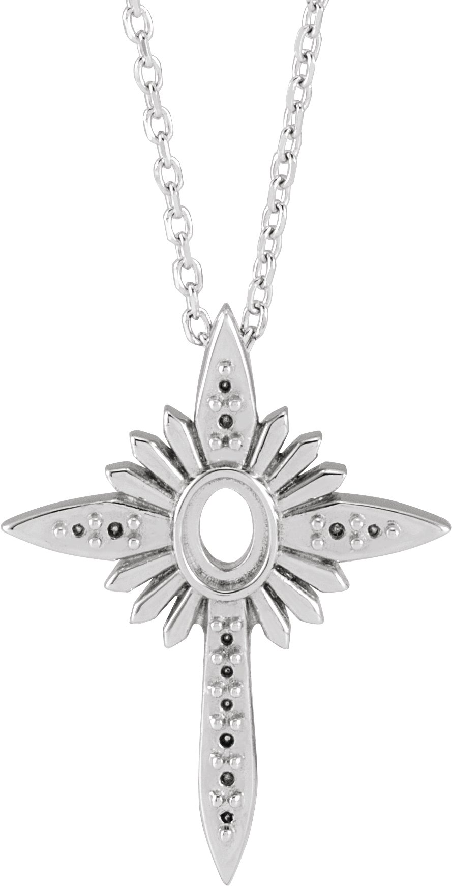 Accented Nativity Cross Necklace or Pendant