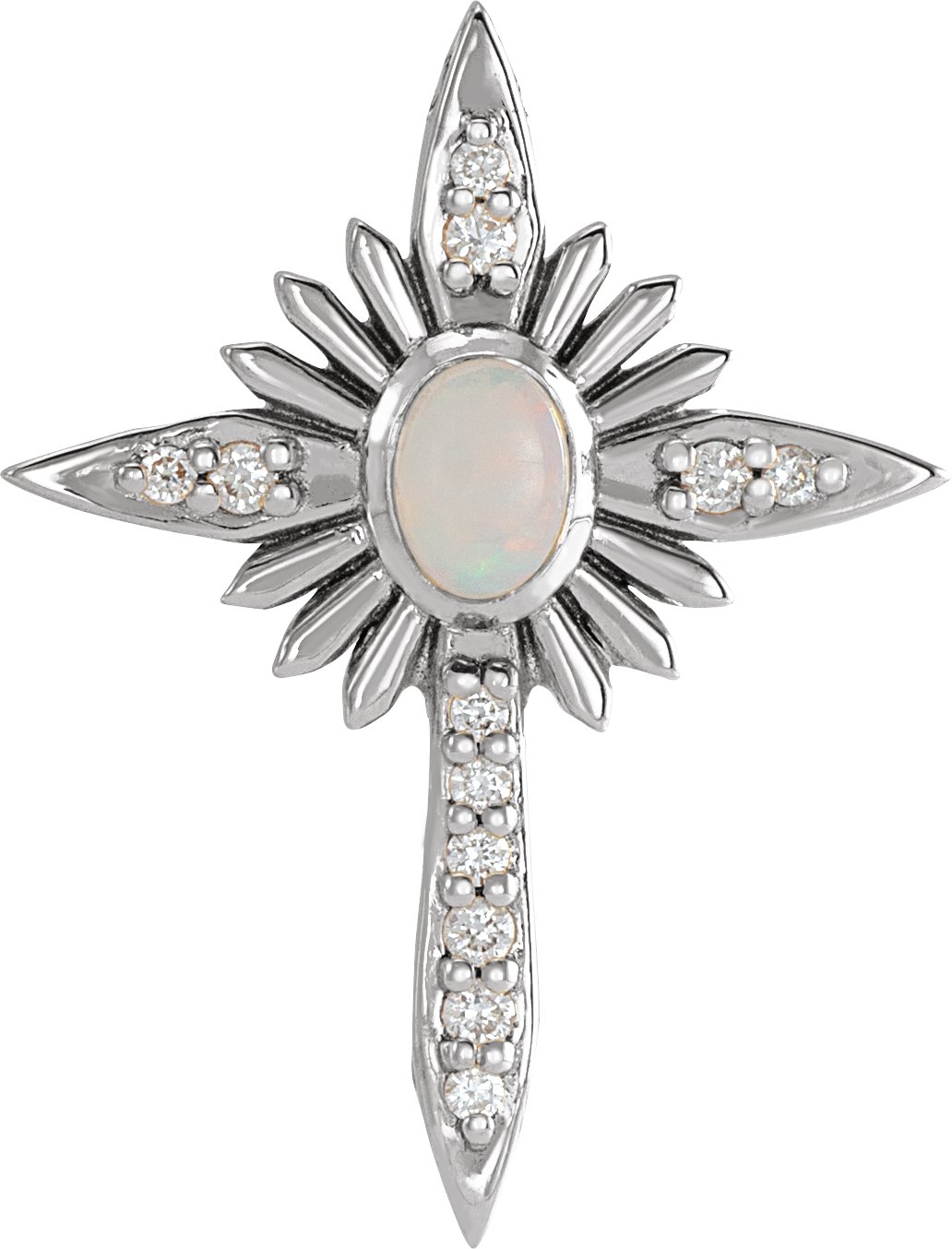Accented Nativity Cross Necklace or Pendant