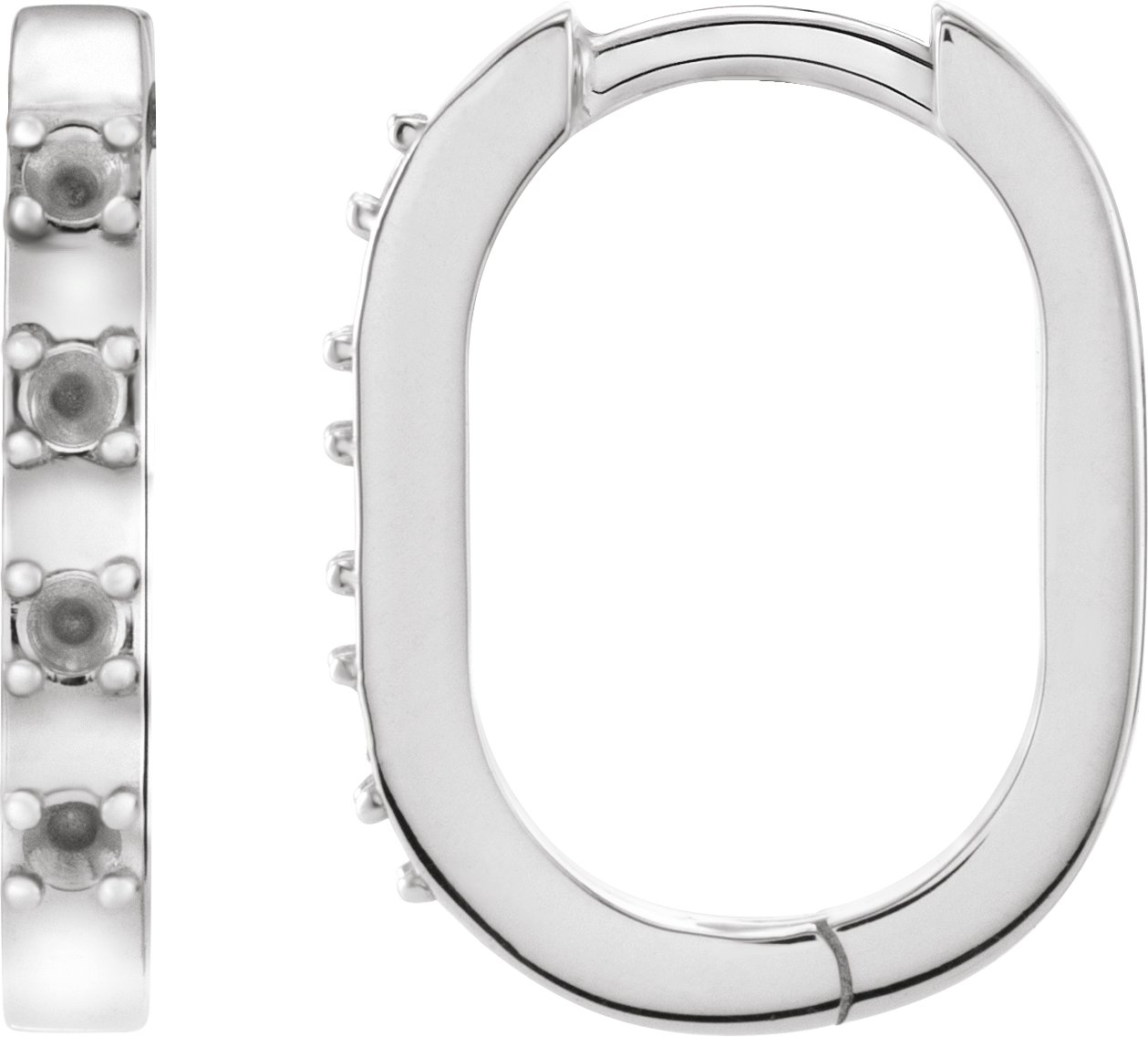 Elongated Hoop Earrings