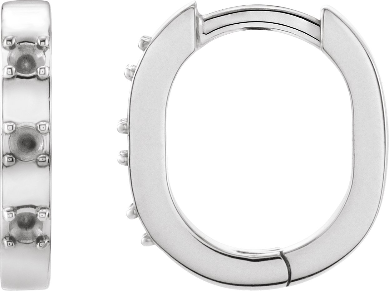 Elongated Hoop Earrings