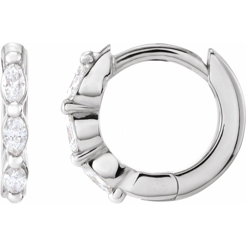 Marquise Hoop Earrings