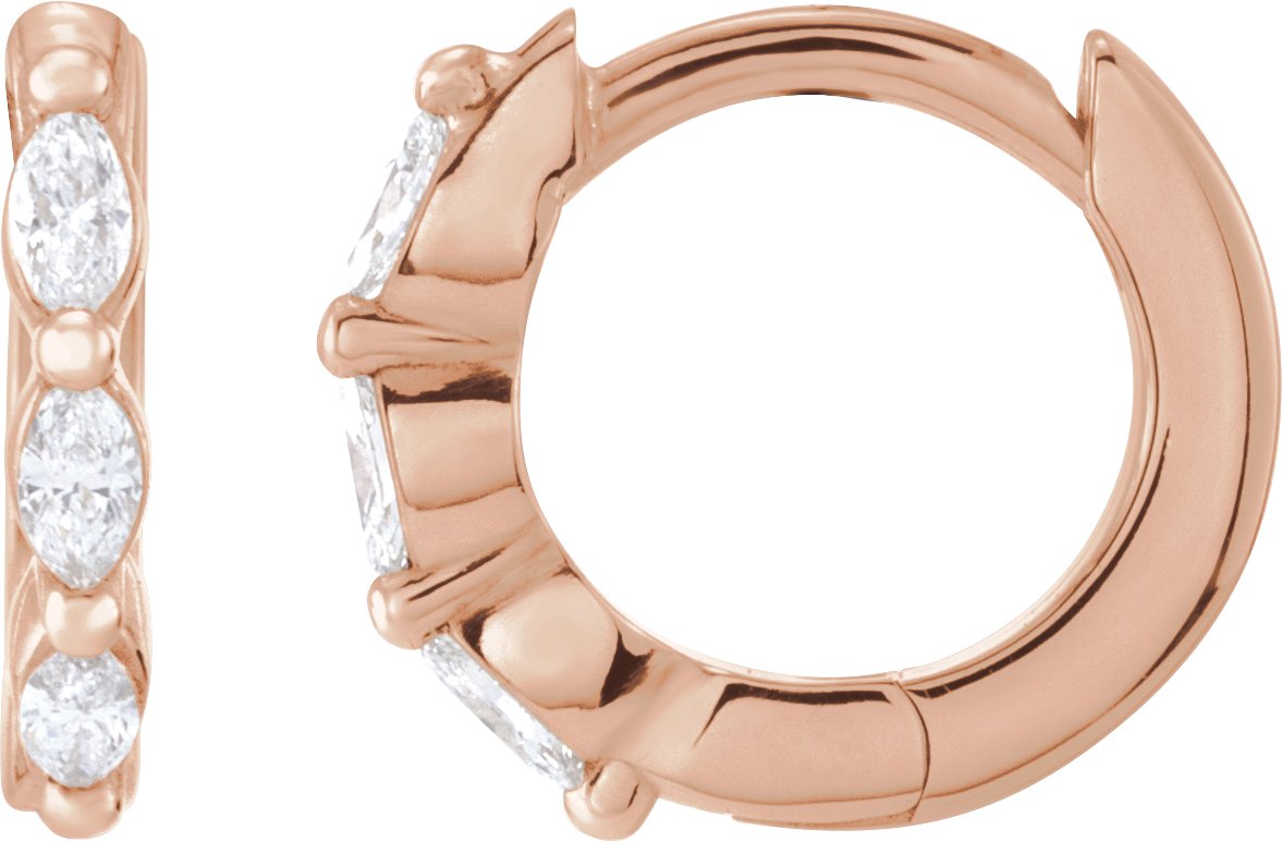 Marquise Hoop Earrings