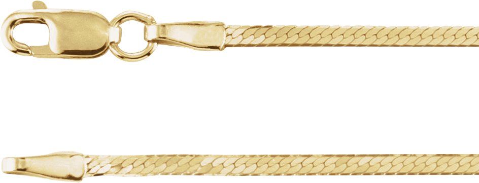 14K Yellow 1.6 mm Herringbone 20" Chain