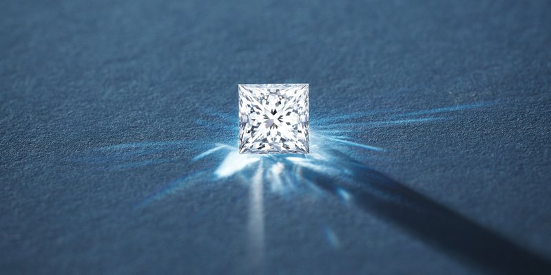 GCAL 8X Princess Cut Lab-Grown Diamond