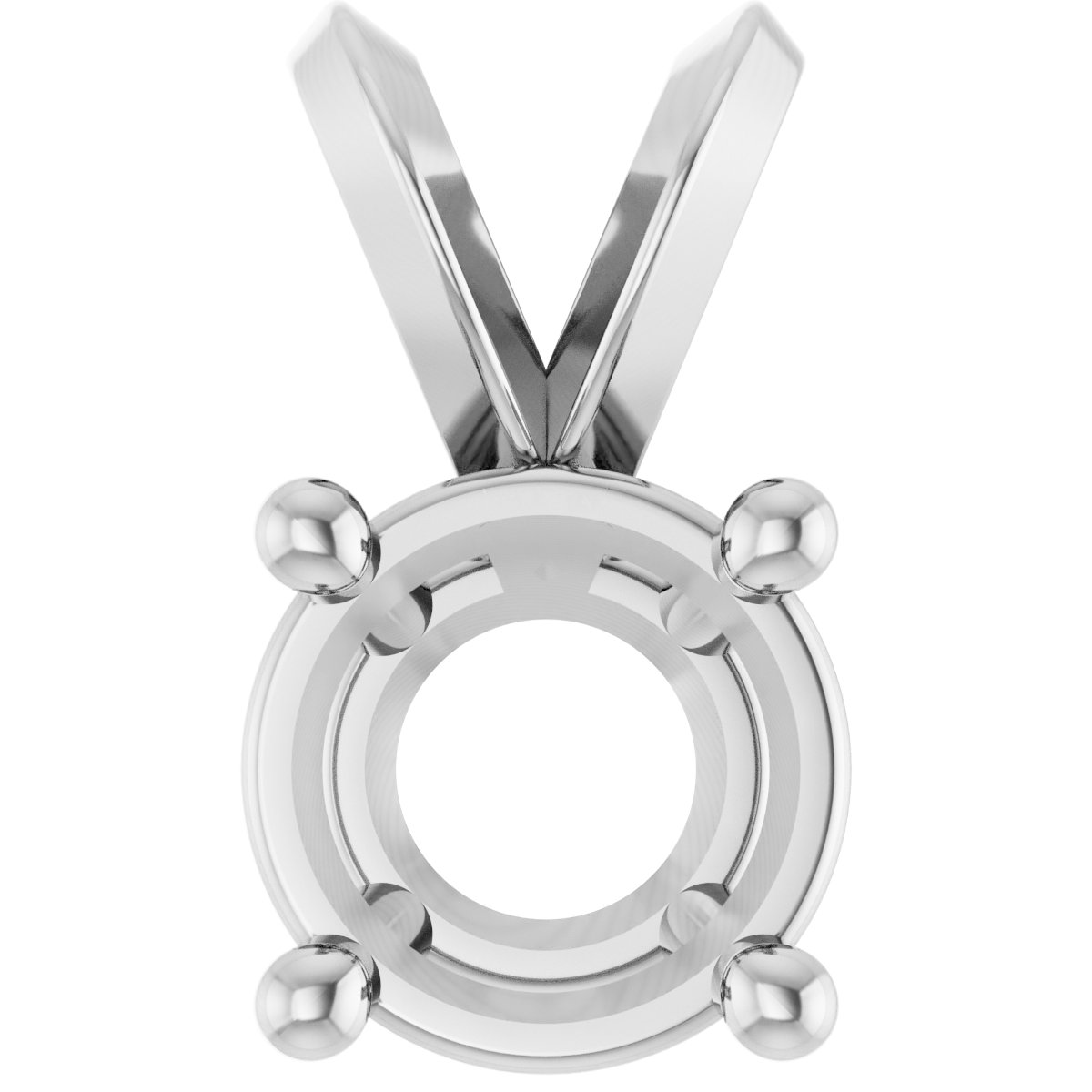 Round 4-Prong Pendant