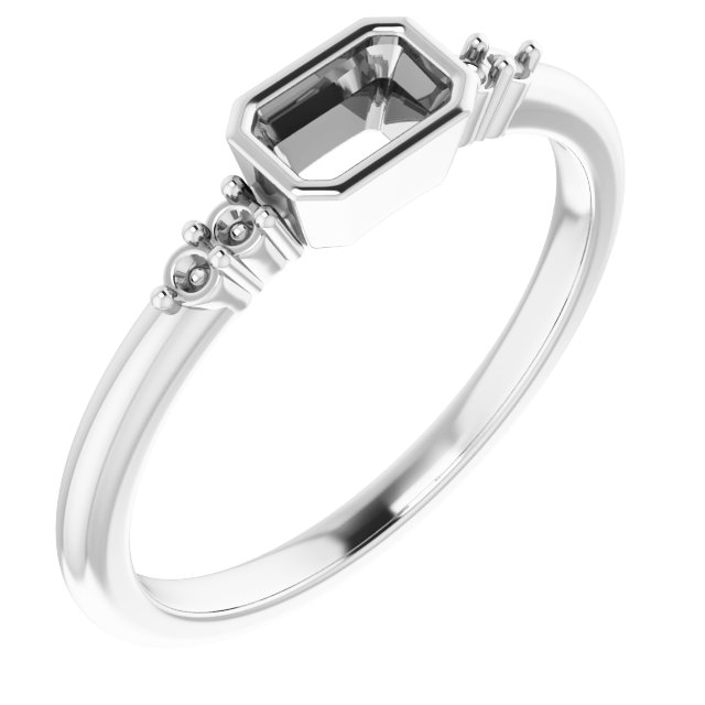 Accented Bezel-Set Ring