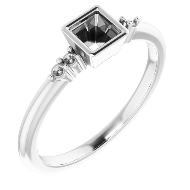 Accented Bezel-Set Ring